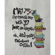 Joy Love Laughter And Coffee Saying 