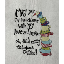 Joy Love Laughter And Coffee Saying 