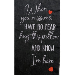 When You Miss Me Pillow Quote