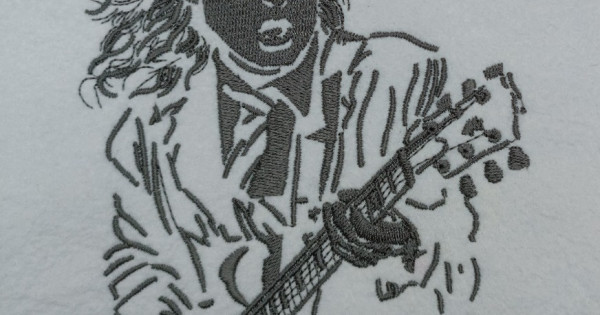 ACDC Embroidery Design
