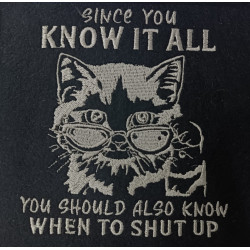 Know it All Funny Kitten Quote