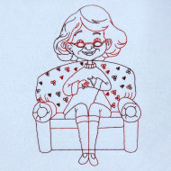 Grandma Line Art