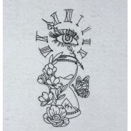 Floral Eye Clock