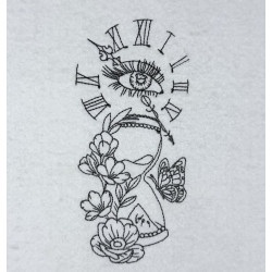 Floral Eye Clock