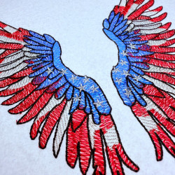 American Flag Angel Wings