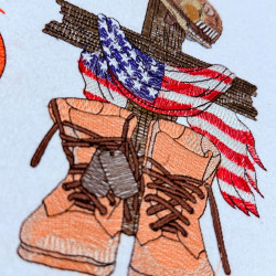 American Flag And Boots
