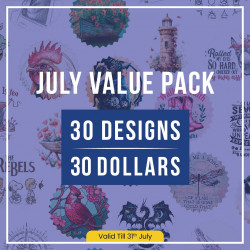 July Value Pack - 30 Exclusive Designs