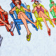 Girl Friends On Beach