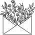 Leaves In Envelope Embroidery Design