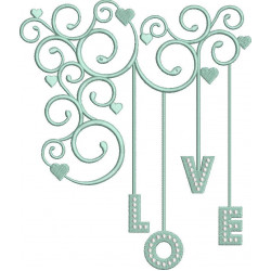 Love Embroidery Pattern