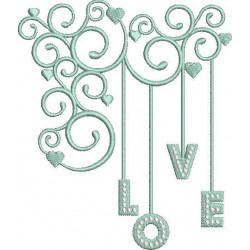 Love Embroidery Pattern