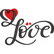 Love Art Word Embroidery Design