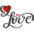 Love Art Word Embroidery Design
