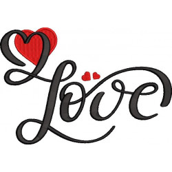 Love Art Word Embroidery Design