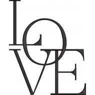 Love Word Art Embroidery Design 