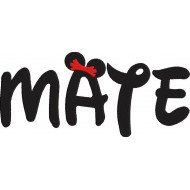 Mate Word Art Embroidery Design