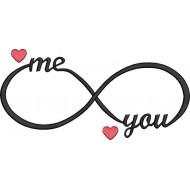 Me And You Embroidery Design