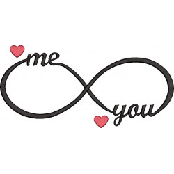 Me And You Embroidery Design