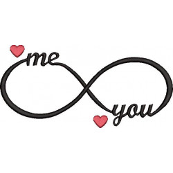 Me And You Embroidery Design