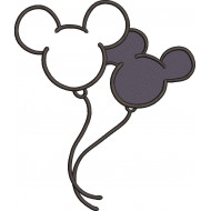 Mouse Balloons Embroidery Design