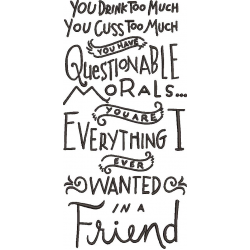 Questionable Morals Friend Quote