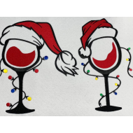 Christmas Wine Glass