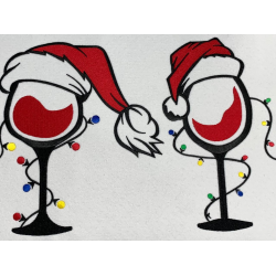 Christmas Wine Glass