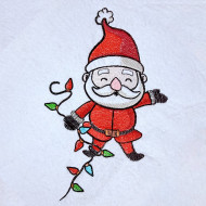 Santa Claus With Christmas Lights
