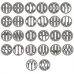 Pack of Monogram Alphabets Embroidery Pattern
