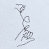 Heart Shaped Hands Line Art