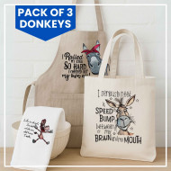 Pack of 3 Funny Donkey Embroidery Designs