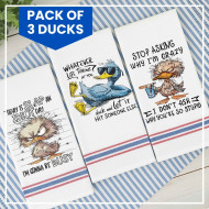 Pack of 3 Funny Ducks Embroidery Designs
