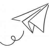 Paper Plane Art Embroidery Design