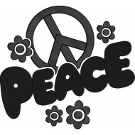 Peace Embroidery Design 
