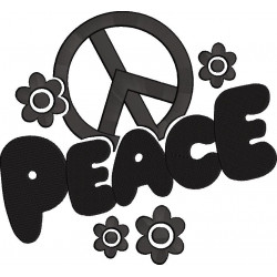 Peace Embroidery Design 