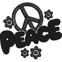 Peace Embroidery Design 