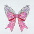 Pink Bow With Wings