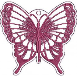 Pink Butterfly Key Fob - ITH