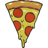 Pepperoni Pizza Embroidery Design 