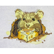 Mouse Eating Cheese Artwork