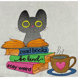 Read Books Be Kind Stay Weird Cat