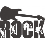 Rock Guitar Embroidery Design 