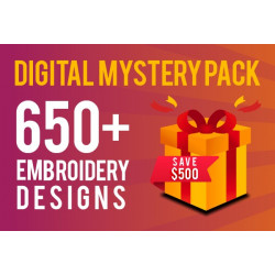 Digital Mystery Pack | 650+ Embroidery Patterns | 1.3 GB File Size