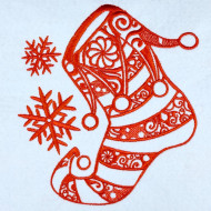 Christmas Stocking With Snowflakes