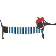 Sausage Dog Embroidery Design 