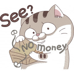 See No Money Funny Cat