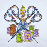 Ornate Sewing Candle Design