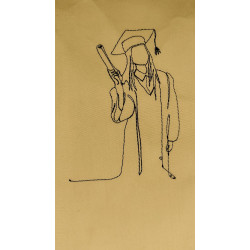 Girl Graduate Line Art