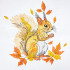 Squirrel In Autumn