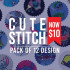 Cute Stitch Embroidery Pack of 12